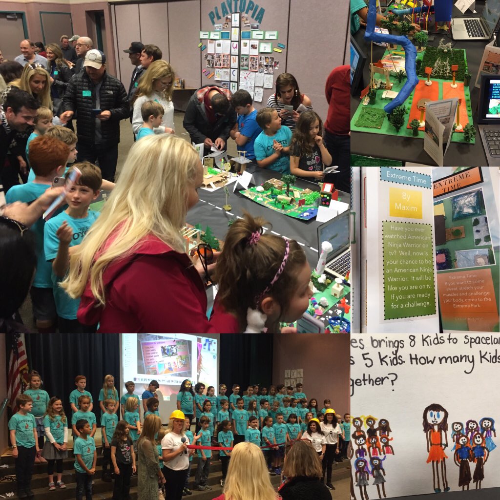 schade4kids's tweet image. Playtopia Exhibition at SSF this morning. Third graders designed unique parks to meet the needs of community.  PBL and SEL merging for engaged, purposeful, confident kids. #sbsdedu @SanDiegoCOE @SolanaBeachSD #sbsdstream #sbsdssf @CitySolanaBeach