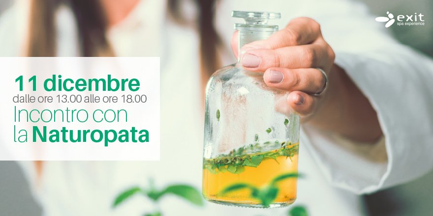 ExitSpa's tweet image. Migliora il tuo stato di salute utilizzando tecniche e terapie naturali, con i consigli della naturopata Anna Sabatini: consulenza naturopatica, iridologica e test intolleranze alimentari. Ti aspettiamo martedì 11 dalle ore 13 alle ore 18. Scopri di più! bit.ly/2KZgPbr