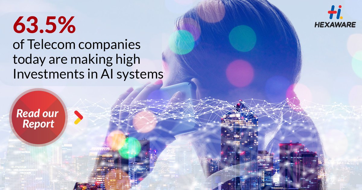 HexawareGlobal's tweet image. Did you know 63.5% of Telecommunication organisations are making new technology investments for AI systems? If you are also looking for Intelligent Automation, Read our whitepaper: bit.ly/2zvWshI
#IntelligentAutomation #RPA #TelecomOperations #AutomationInTelecom