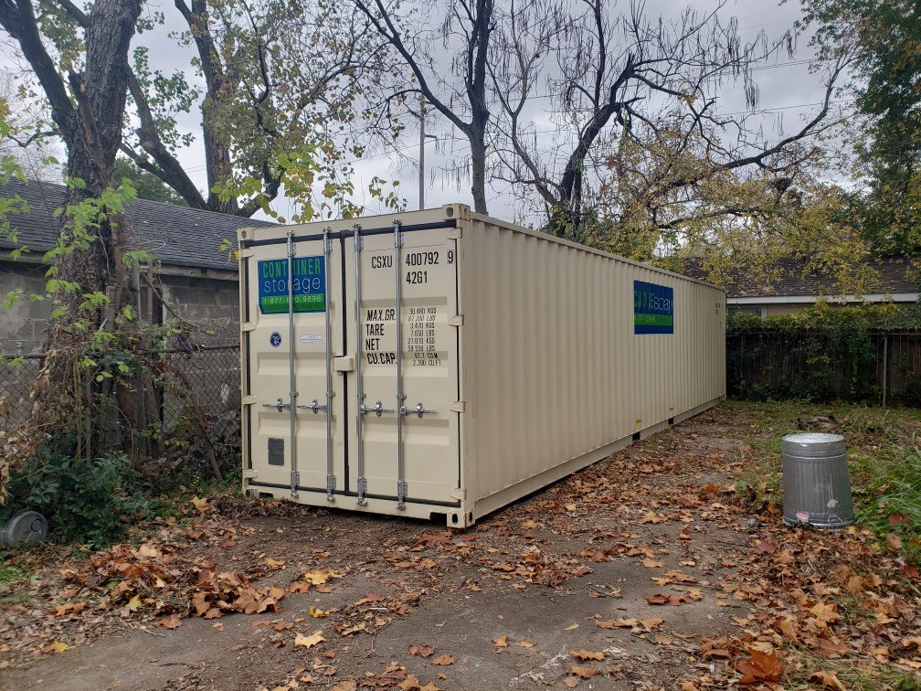 ContainStorage's tweet image. Need a container in a tight spot?  We can do it! Delivered this container for a home renovation today!