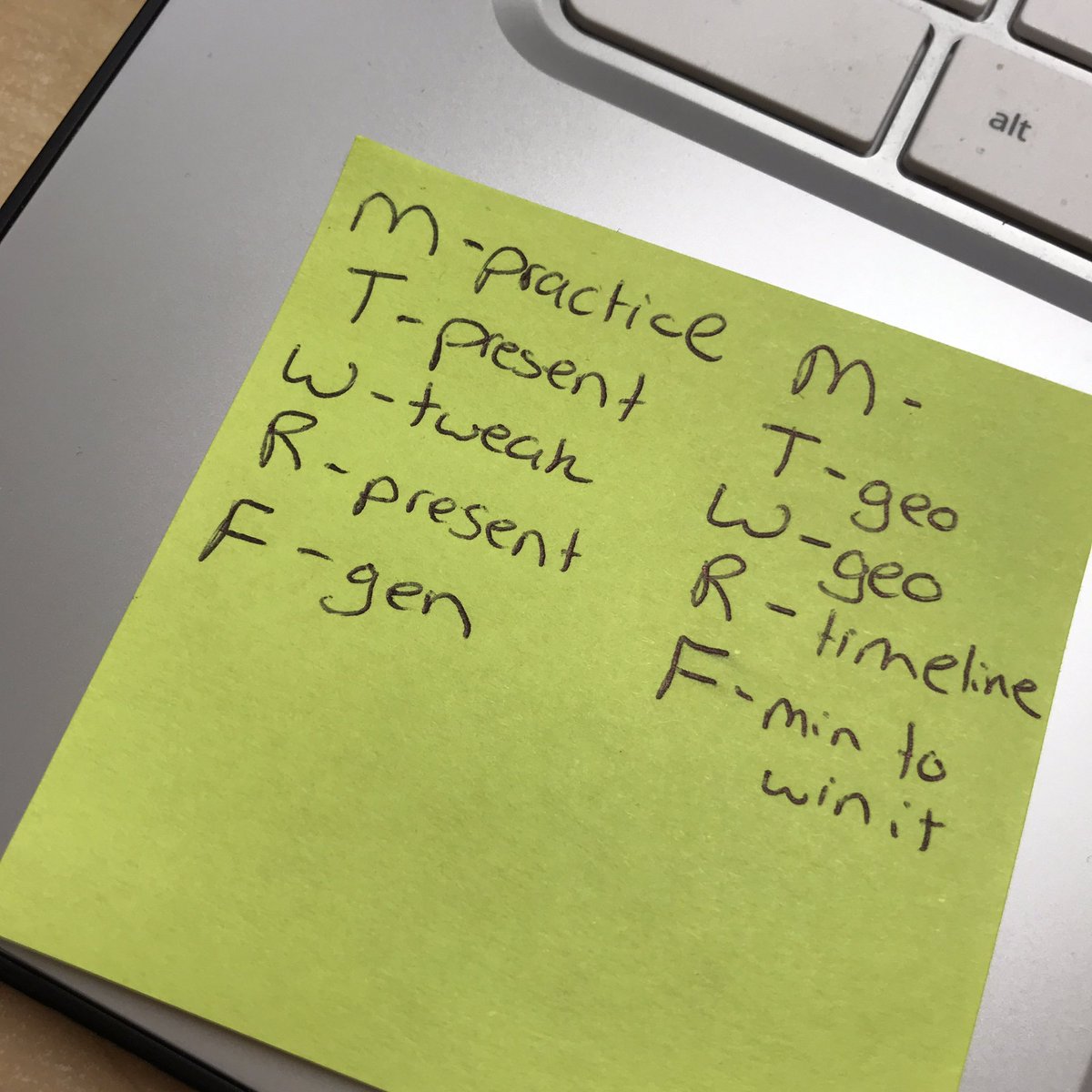 Making a list and checking it twice for my big rocks. #RMS7x7