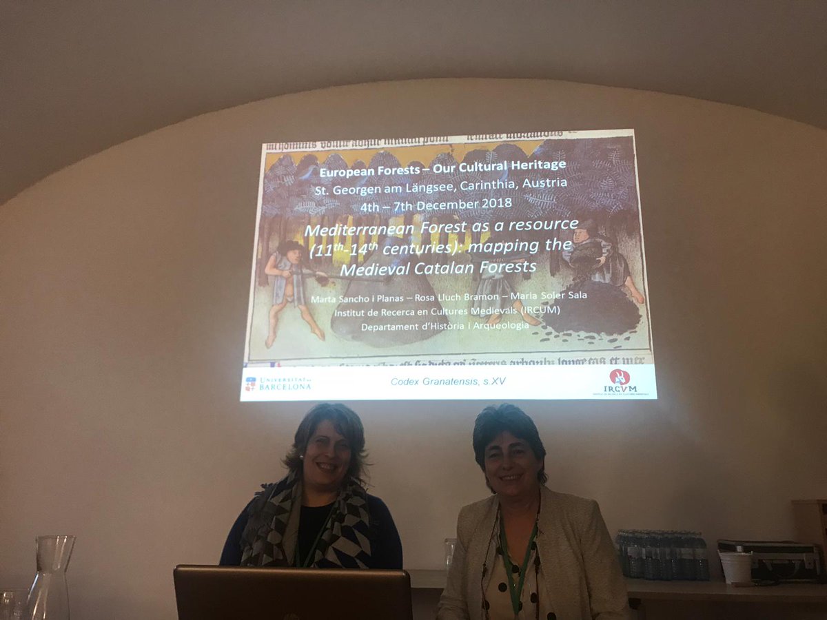 The researchers of Spiritual Landscapes Maria Soler and Marta Sancho present the results of their research at the international Congress "European forests - Our cultural Heritage". Congratulations on the work done!