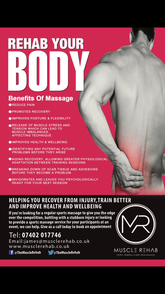 If you need any sports massage then get onto a good friend of mine <a href="/TheMuscleRehab/">James Bartle</a>. He’ll sort you out!