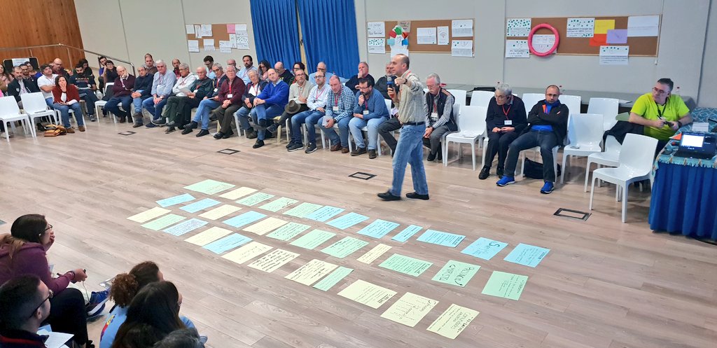 Los grupos explican sus propuestas concretas en materia de #Pastoral, #Solidaridad, #Educación y Vida Marista en torno a las prioridades de Hermanos y Laicos, Diversidad y Evange-liar. Seguimos creando #ChangeChance cc <a href="/fms_champagnat/">FMS Champagnat</a>