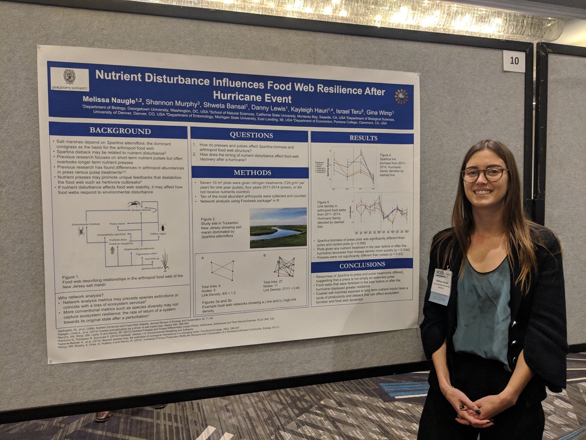 MelissaNaugle's tweet photo. My first conference!! Thank you @ACES_Community for the opportunity to present my research and learn more about ecosystem services!! #ACES2018 https://t.co/OuqSuXAb7Z