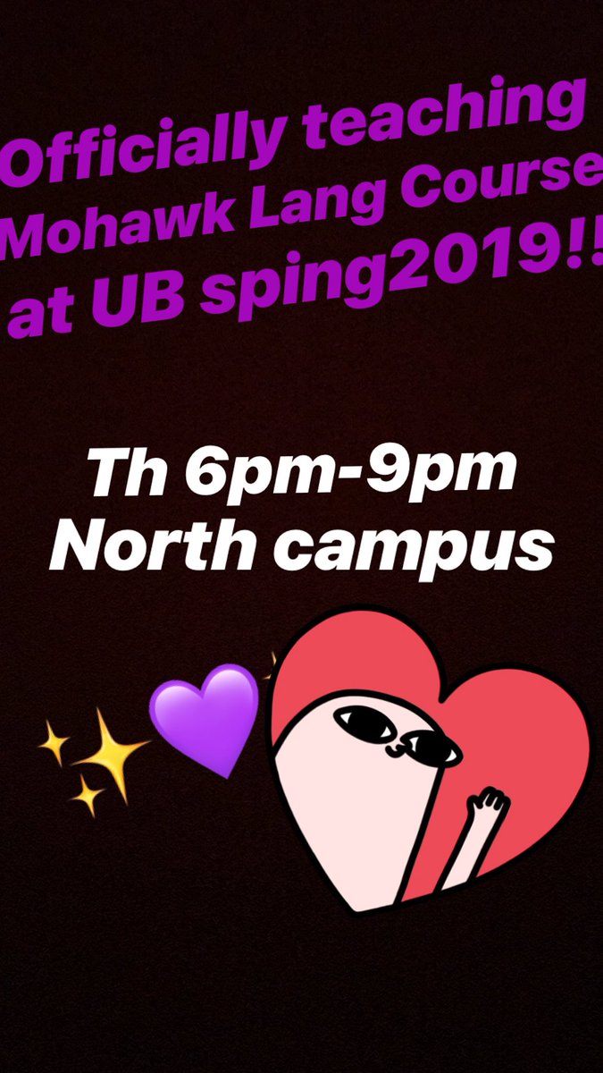 lasauvagesse's tweet image. Teaching  Mohawk class at UB! Thursday nights official flier coming but am so stoked! Spread the word and sign up! This is part of a huge initiative headed by Dr. Theresa McCarthy and I’m proud to be a part of it kanienkeha #kanyenkeha #mohawk #mohawklanguage #haudenosaunee