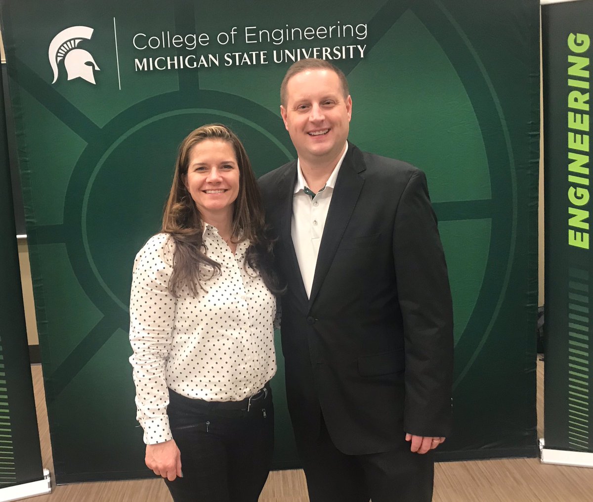 Great day at MSU! Thanks to @bobdyksen and Laura Vetter for judging #thecapstoneexperience @ #MichiganStateUniversity Congrats to all the teams of Spartans and their amazing projects!