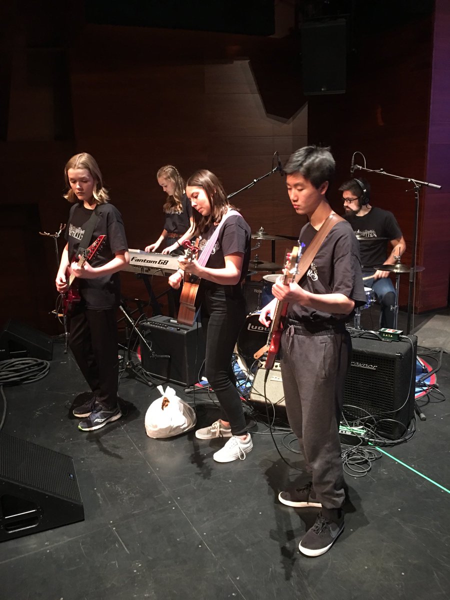 caajanice's tweet photo. ⁦@CalgaryArtsAcad⁩ Sound check for big night at #jube2018 https://t.co/R62g35CPGo
