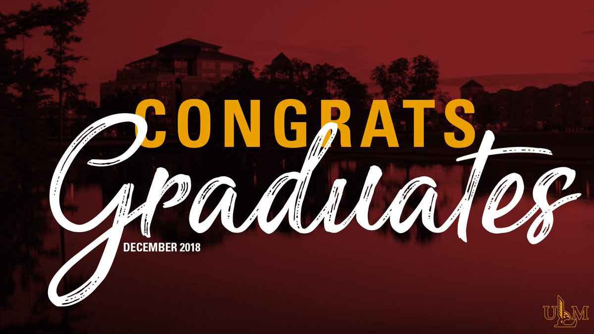 ULMWarhawks's tweet photo. Congratulations to all ULM graduates today and best of luck in your future endeavors! We  are thankful for all you have given to ULM and your support for ULM Athletics! #DefendTheNest https://t.co/elLcD0XUI4