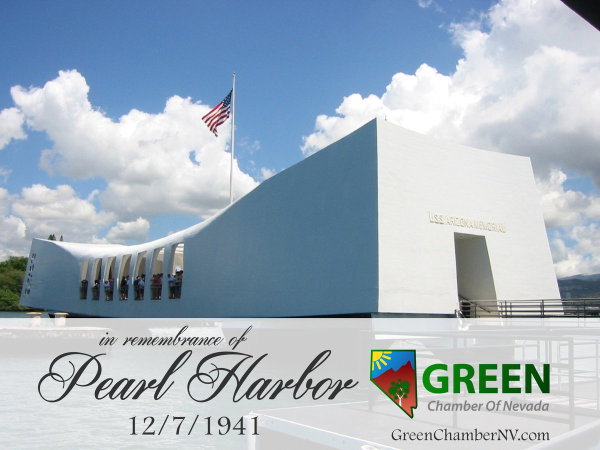 GreenChamberNV's tweet photo. Taking a brief moment in remembrance of #PearlHarbor. On this day, December 7, 1941, a battle took place that started a war. Now, let's take a moment for all the lives touched by those tragic events. #AlwaysRemember https://t.co/Yy53IKWeag