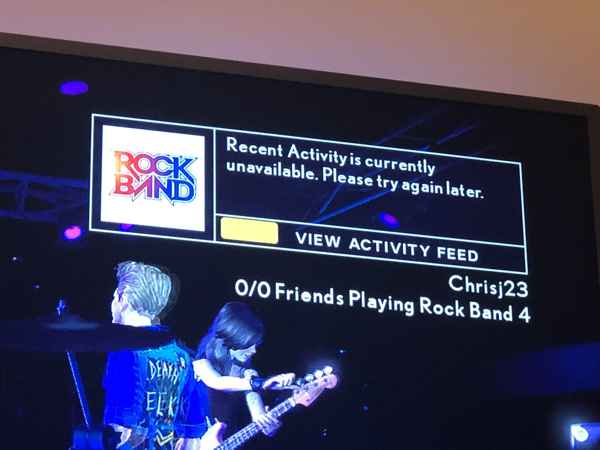 ChrisJones10's tweet photo. @RockBand please help me! It’s been like this for a while! Anything that needs a connection doesn’t work but my internet and Xbox live is working fine. What do you suggest? https://t.co/0a5duJ7omx