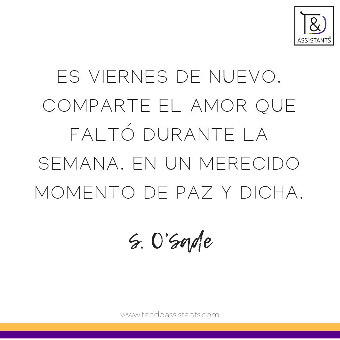 Una vez que hayas terminado con todo tu trabajo el viernes, puedes repasar todo lo que has logrado durante la semana. ¡Felicidades❕

#FinDeSemana