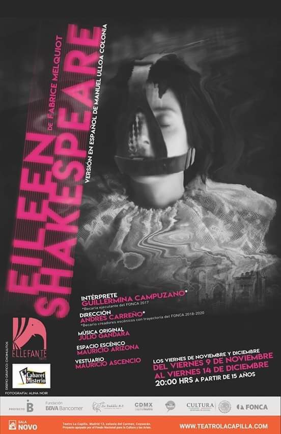 Este es el Penúltimo viernes de "Eileen Shakespeare" en #SalaNovo de <a href="/LaCapillaTeatro/">Teatro La Capilla</a>, 8pm. Vengan a ver a la hermana de William Shakespeare y su deseo de tomar la palabra y el escenario... aunque lo tenga prohibido.