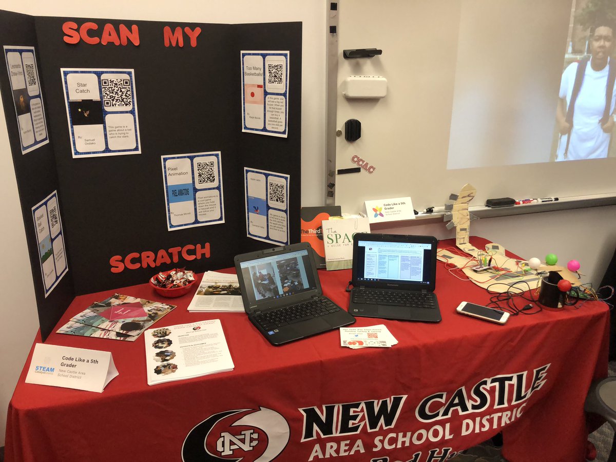 Emilycaryn's tweet photo. Happening Now: @remakelearning network assembly & STEAM showcase. Excited to see the great work by districts as we all work to #RemakeLearning together! @16101Robotics #drasticplastic and @jenna_mozzocio #codelikea5thgrader are representing NCASD! https://t.co/k2PXpngBbv