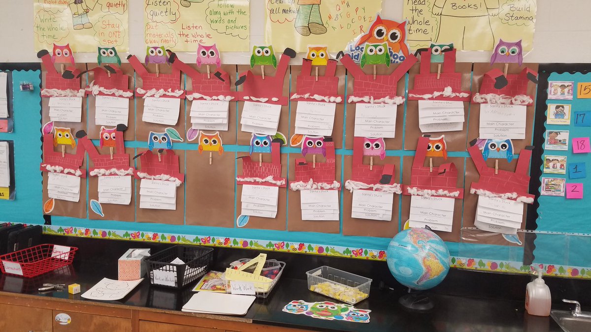 MsKenefick's tweet photo. Oh No Santa's Stuck! Today we worked on problem and solution. The kids did a great job! @escaptura1 @HhdsSchools https://t.co/sNNAC4FvM9