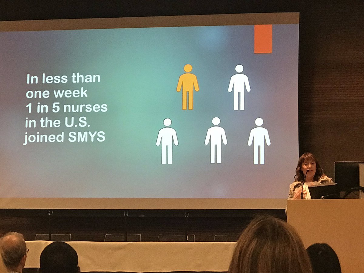 Beaucarrot's tweet photo. #PRISMHealth18 @KelleyRieger on viral Facebook group Show Me Your Stethoscope - engaged nurses as an excellent research sample, leveraged to improve response to opioid crisis. https://t.co/dUAkrFEJks