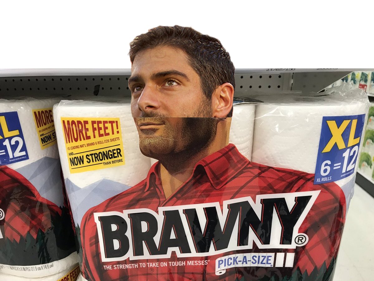 Congrats Jimmy G on your BRAWNY deal! 