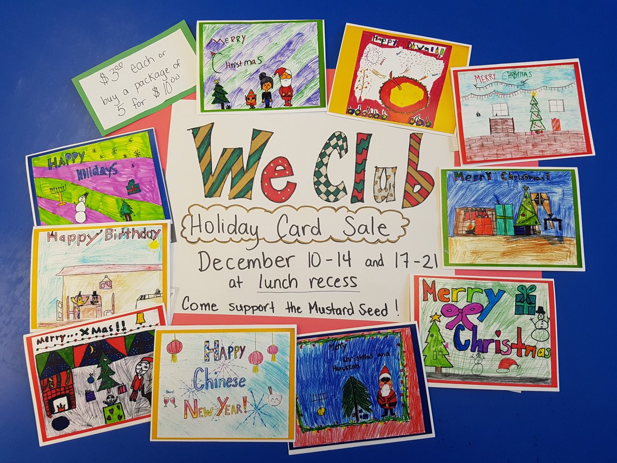 #WE Club at Lochside Elementary School.           Holiday Card Sale