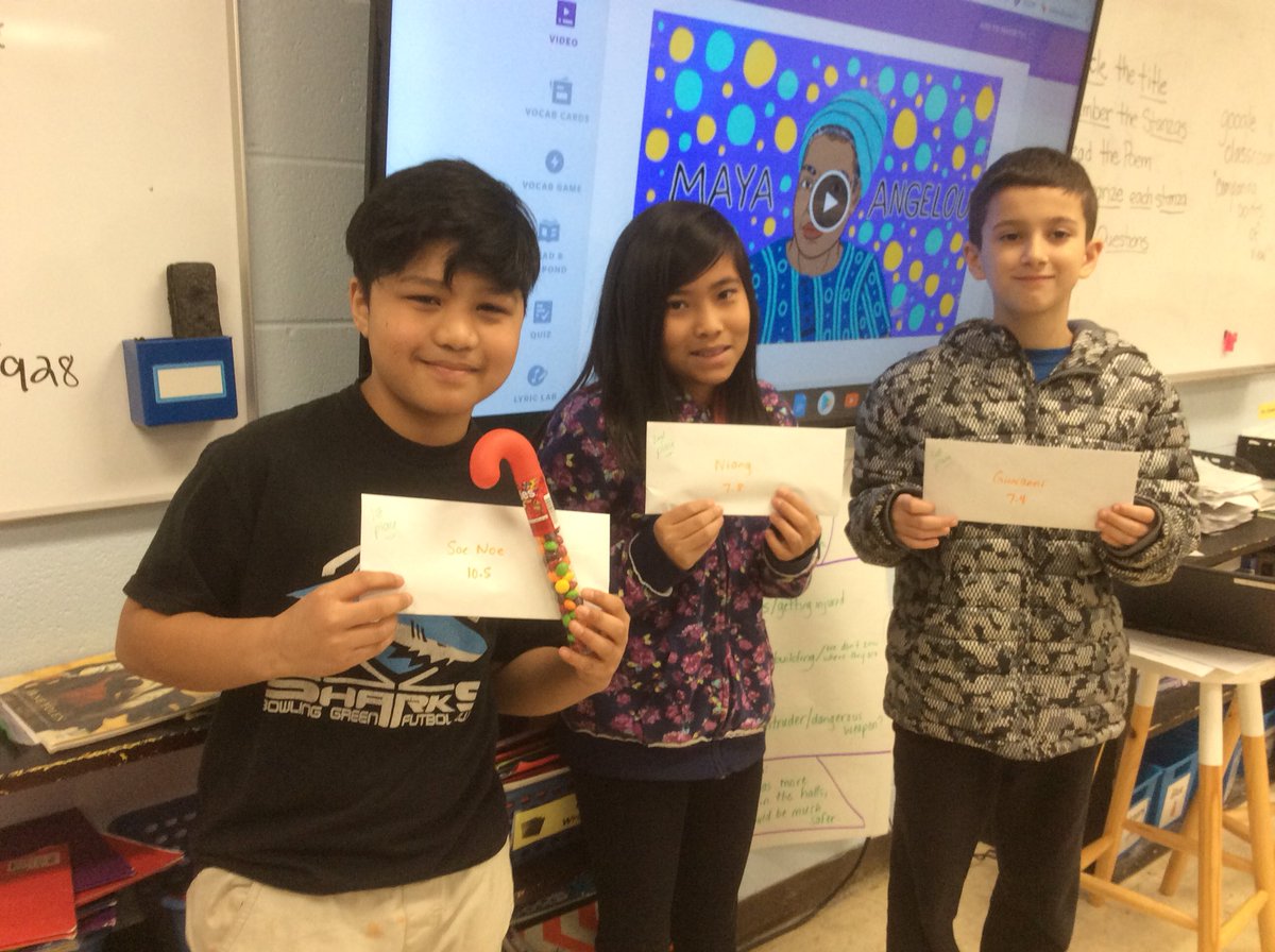 MrsSalchli's tweet photo. Congratulations to the winners of our AR challenge! These students earned the most AR pints in each grade level for the week. #WEproud #DragonTweets @Warren_Elem https://t.co/HGbWyYOkId