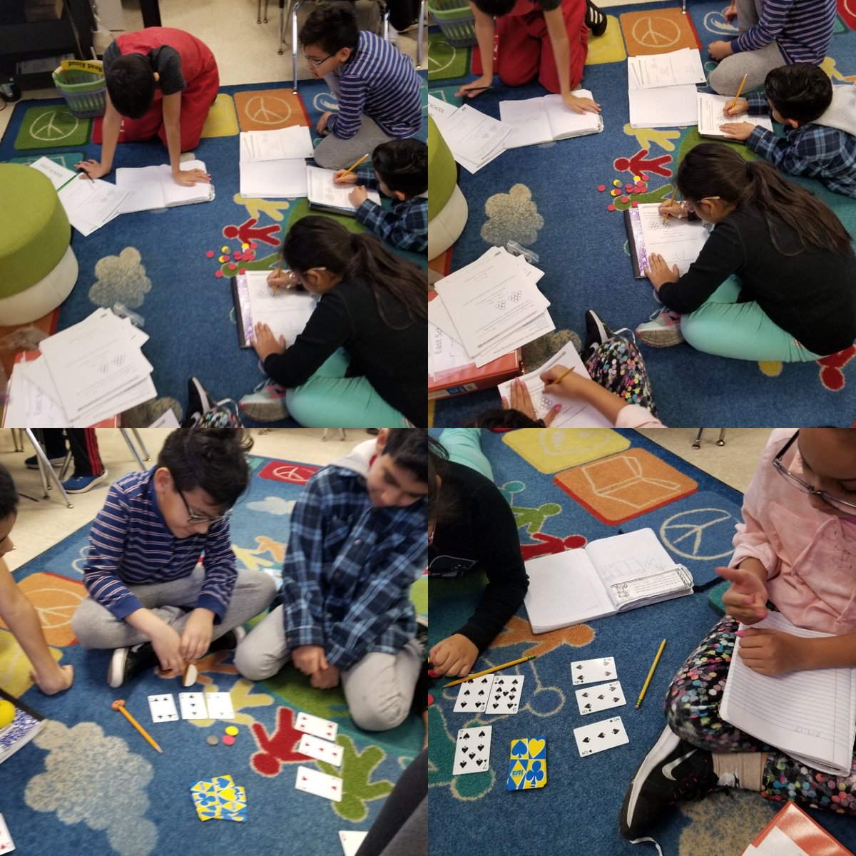 natasha_nurse's tweet photo. 4th grade students working in a guided math group focusing on addition and subtraction skills. Meeting the needs of all students is key! #ProudToBeLB #MATHCALL @LorraineRadice1 @24Kath @CZawatson https://t.co/Ckvimfre5o
