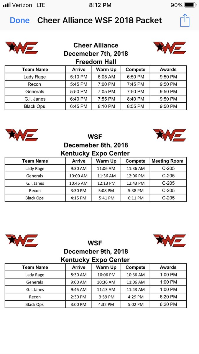 aggiedrjdub's tweet photo. @WoodlandsCheer @WEblackops @WEGenerals @recon_we @WE_GI_JANES @WLadyrage WEEKEND SCHEDULE FOR THE #WEFANS Good luck to all of our amazing athletes and coaches! https://t.co/YS5IpdZzkE
