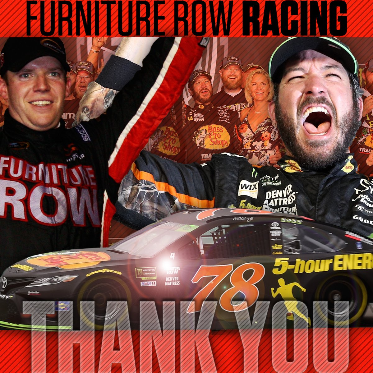 NASCARonNBC's tweet image. From Furniture Row's first win at @TooToughToTame in 2011 to the biggest win last year at @HomesteadMiami, it's been a blast watching the little team that could.

As the Denver-based race team closes up shop for the last time today, we say, "thanks for everything, @FRRacingTeam."