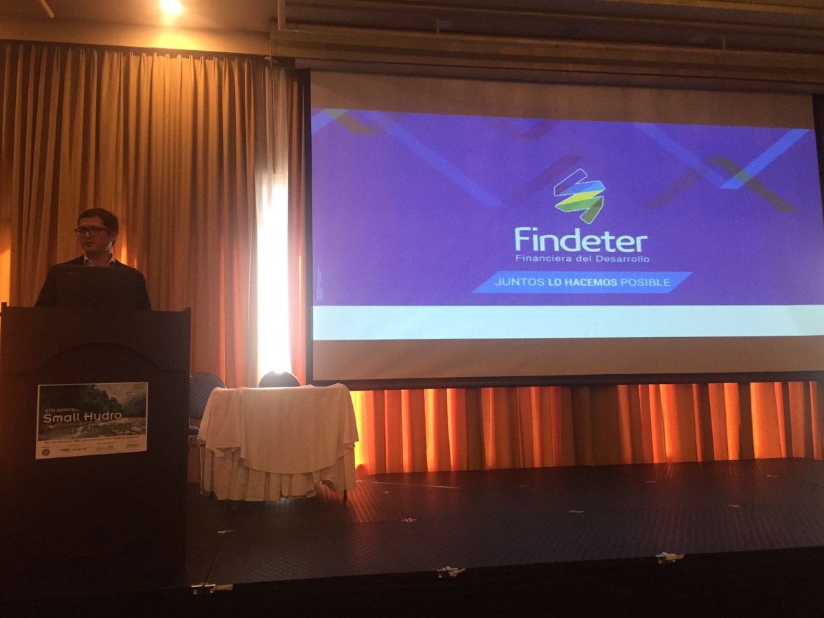 ArenaIntEnergy's tweet image. Julio Cesar Galindo Amaya, Director of Investment Bank, FINDETER giving a speech on "Discovering the possibility to be financed by FINDETER, and what it implies" #SmallHydro 2018!