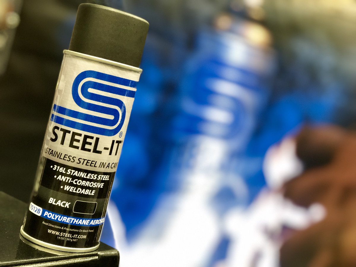 Steel-It Polyurethane Aerosol Black 14oz 1012B
