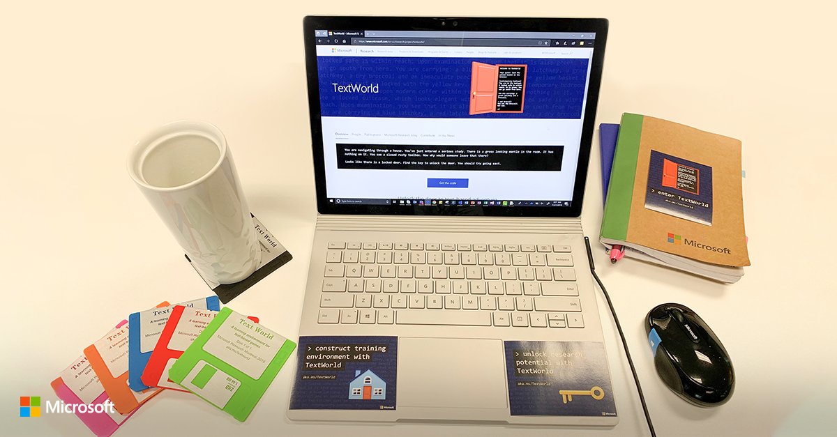 "Wordplay: Reinforcement and Language Learning in Text-based Games" with <a href="/APTrizzle/">Adam Trischler</a> and <a href="/KatjaHofmann/">Katja Hofmann</a> starts tomorrow. The workshop will highlight research that investigates existing or novel RL techniques for text-based settings: aka.ms/AA3fl0x #NeurIPS2018