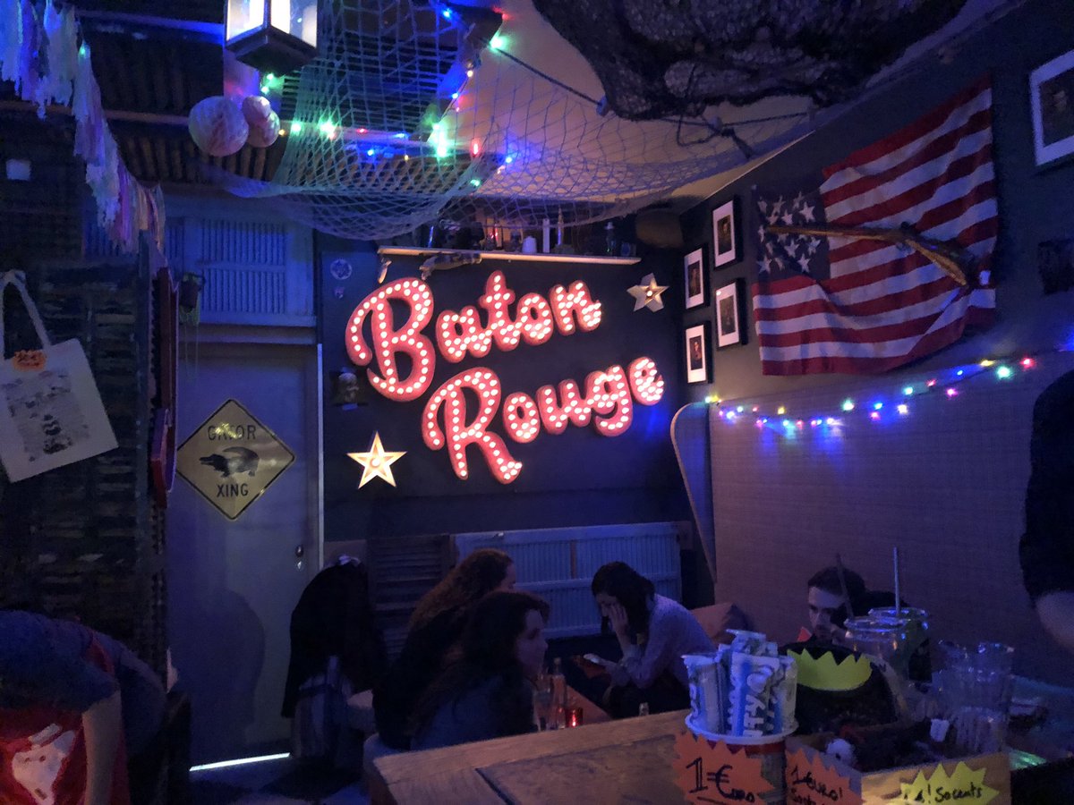 cbranch89's tweet photo. Folks....I found a bar in friggin Paris named Baton Rouge with LSU stuff on the wall https://t.co/tjkZDtrntC