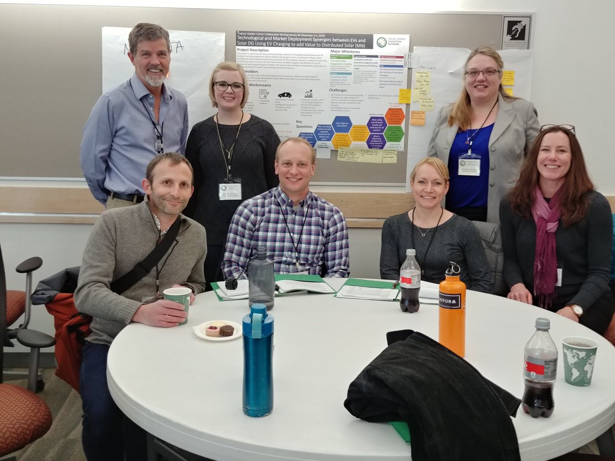 BRoss_ODNT's tweet photo. MN team at @NREL for the #SolarEnergyInnovationNetwork workshop, creating a plan for Solar+EV market transformation in MN #GPI #MNDeptCommerce #MNPCA #RochesterMN #StCloudMN https://t.co/W4wtOVKF2y