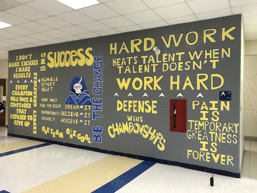 Countless hours working on this masterpiece and the end result is priceless! Could not have done this without the help of my students!  #phantompride #BMS #athletics