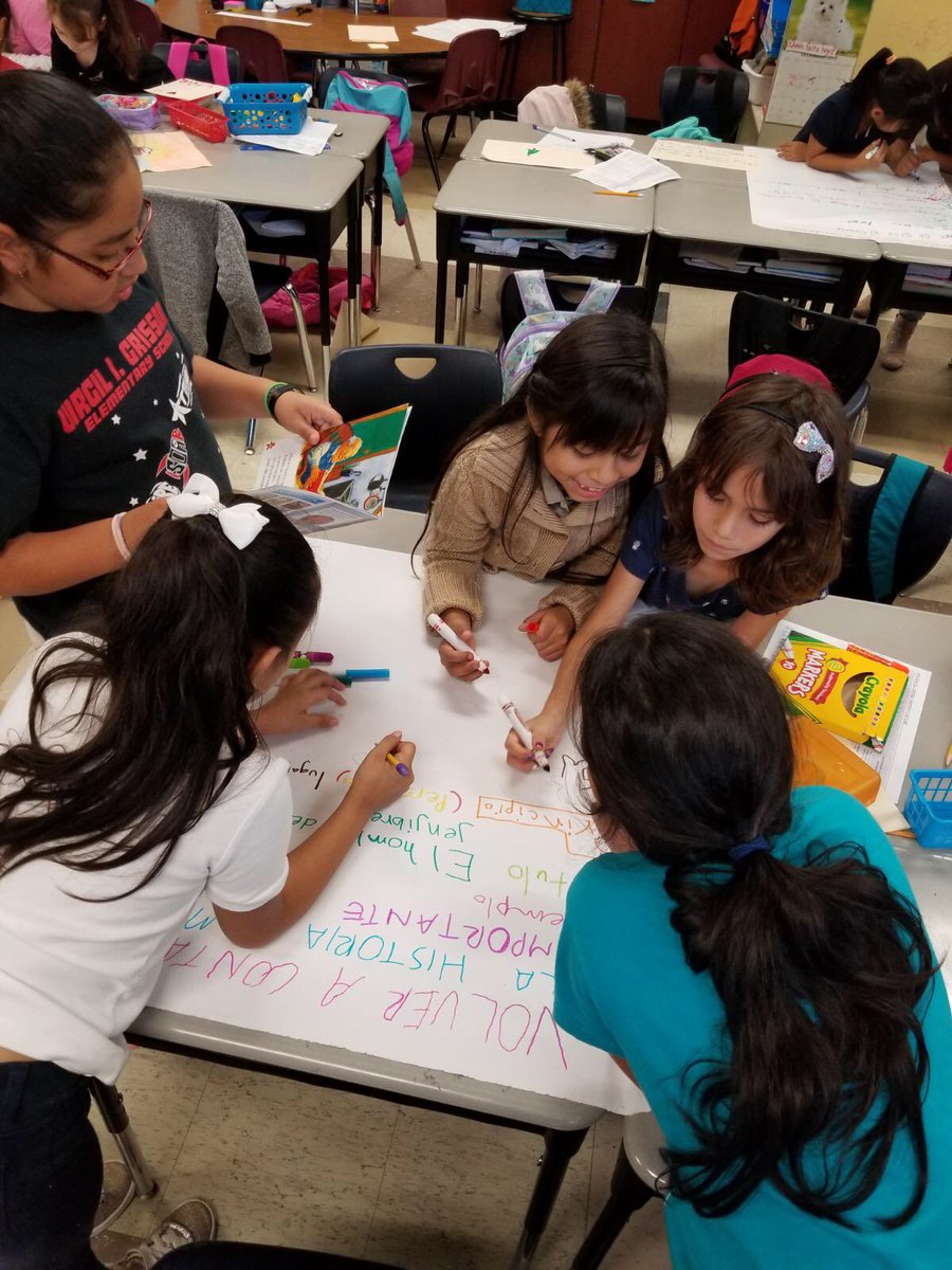 GrissomHISD's tweet photo. 1st grade bilingual sequencing and re-telling stories. 2nd grade bilingual reviewing strategies and skills related to snapshot #2 TEKS. #GrissomRockets 🚀 #findingjoyinlearning https://t.co/krdPAZ8tfc
