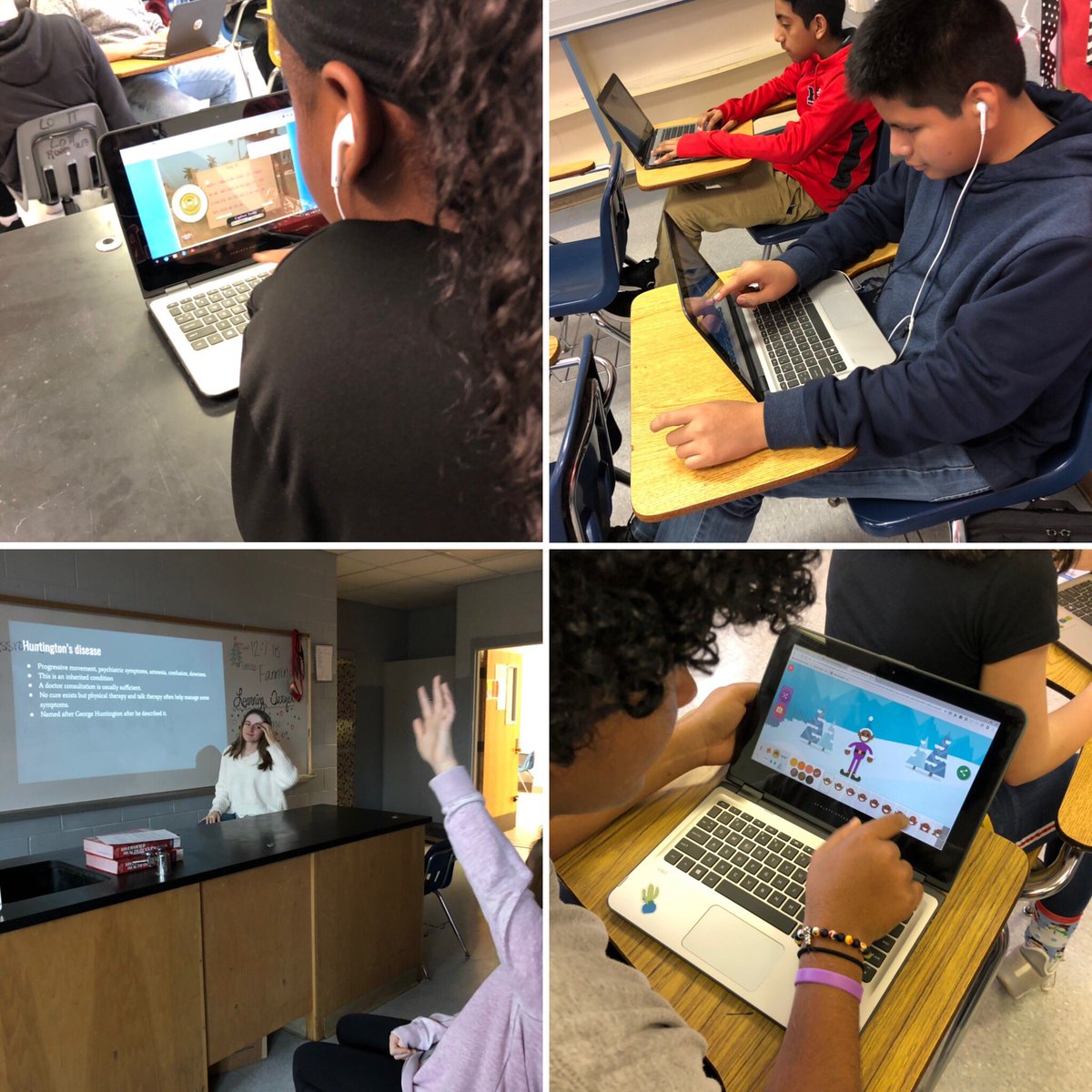 AmyFanning18's tweet photo. More fun coding and presenting medical eponym projects in Health Sciences #raidersonthemove #dcseffects #hourofcode https://t.co/KMq3VdGuvs