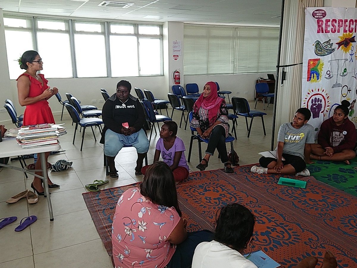 FWRM1's tweet photo. "Don't be scared to make mistakes. This is how you learn your abilities and your strengths. Make sure you're grounded in self respect, dignity and your own values," Patricia Mallam #16DaysFiji #safeworkplaces https://t.co/qRQaBlrdNs