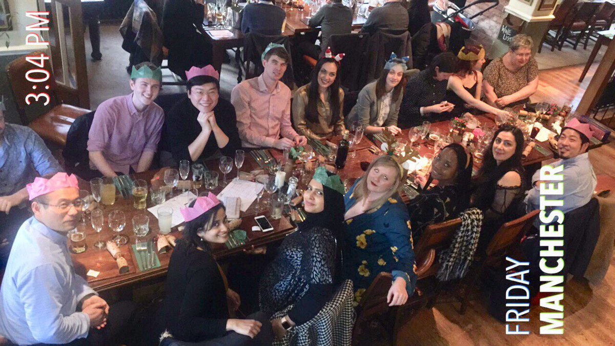 AiahKhateb's tweet photo. #Christmas dinner with MIFIGians πβ€οΈπ @UofMMFIG #fungi #funguys and #fungirls #π#labchristmas #lab #groupouting https://t.co/kdfpBb5rVn