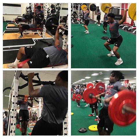 Friday afternoon workout before tomorrow's Regional Final Game! #ProMAXima #NorthShoreMustangs #PowerRacks #StrengthEquipment #HighSchoolFootball