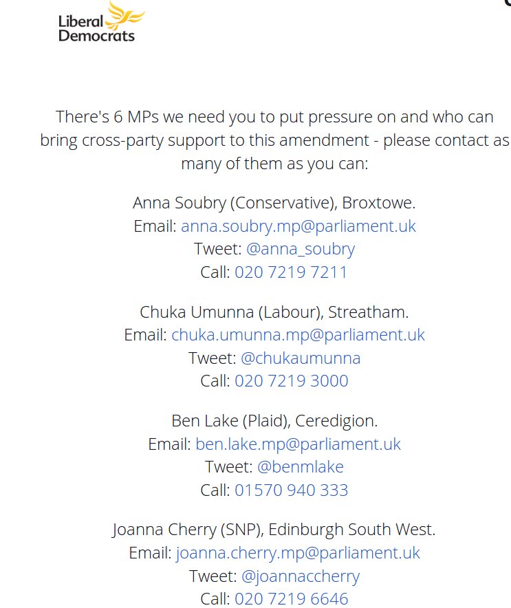 <a href="/LibDems/">Liberal Democrats</a> <a href="/WelshLibDems/">Welsh Liberal Democrats</a> this is embarassing. <a href="/BenMLake/">Ben Lake AS/MP</a> has been a strong supporter of a #PeoplesVote and our work for a good while. Let's make it easy for you: we are sure that the whole <a href="/Plaid_Cymru/">Plaid Cymru 🏴󠁧󠁢󠁷󠁬󠁳󠁿</a> group in Westminister will be supporting Amendment 19a <a href="/LSRPlaid/">Liz Saville Roberts AS/MP</a> <a href="/HywelPlaidCymru/">Hywel Williams</a>