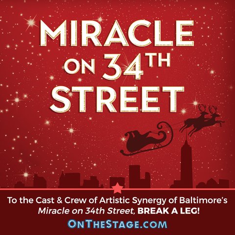 Do you believe?  'Miracle on 34th Street' opens tonight at @ArtisticSynergy 🎅 ✨