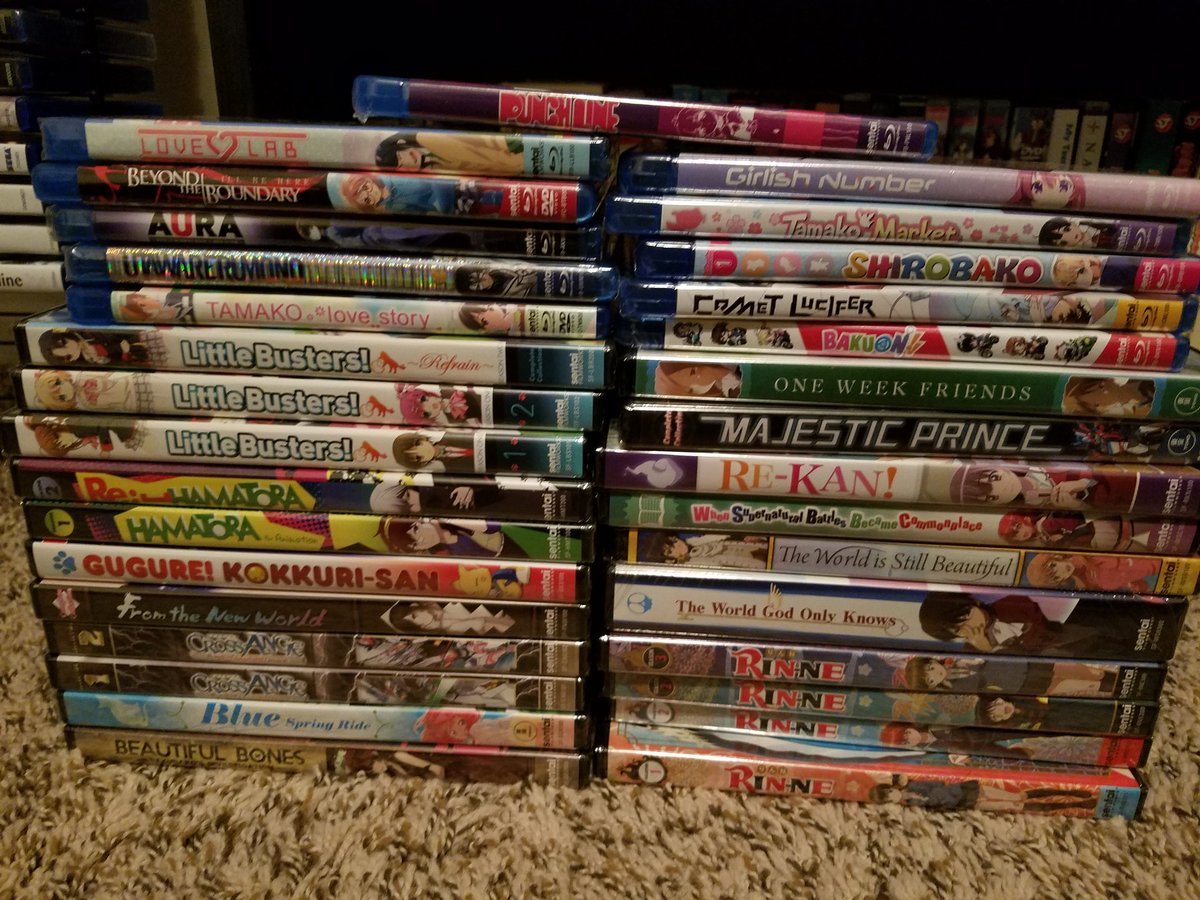 nichifix's tweet photo. So the first part of my @SentaiFilmworks has finally arrived!! It is probably the biggest order I've had come in. I can't wait to get the rest of it! #sentaihaul https://t.co/8L90BQdDaP