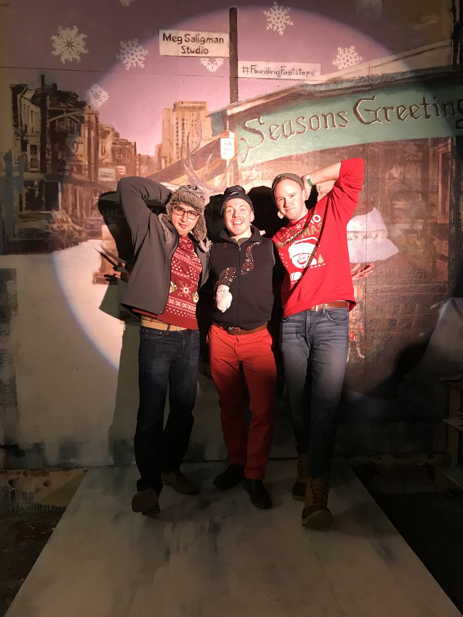 MegMural's tweet photo. Join in on the fun! Stop by the studio to take your own photo with our life-size Christmas card. 🎅 https://t.co/AazmBhHVAa