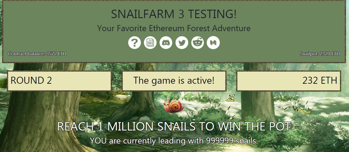 eskaroy's tweet photo. SnailFarm Releases Sunday
#SeduceMeIn4Words
#Ethereum
#DappGame
#IdleGame
#IdleFarm
#SnailThrone
#SnailFarm https://t.co/E4frWbphVD