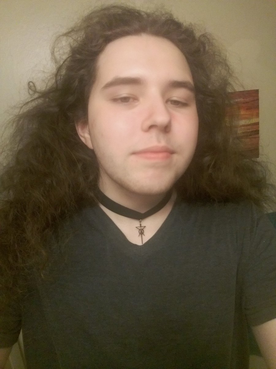 Halenetc's tweet image. Hey, @CryptTV, my Birch Totem, as it were, finally got here! It, uh, didn't fit initially, but a paperclip fixed that and that's hidden by hair I guess, haha!