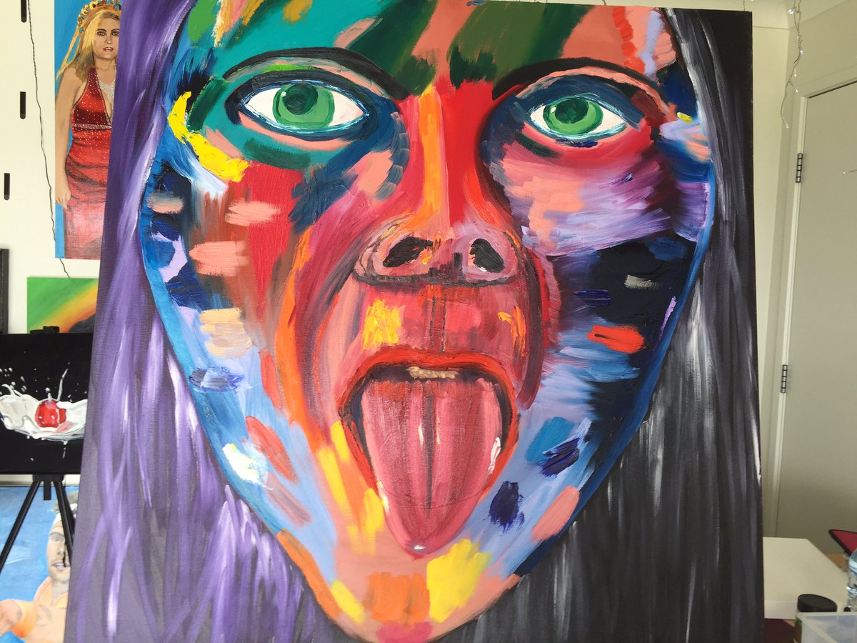 Francoise neilly inspired oil painting of my daughters face. Actually enjoying doing this one. #painting #artist #art #francoiseneillyinspired #oilpainting #australianartist #depressionfighter #anorexiawarrior #paint #ilovepainting #paintingsavedme