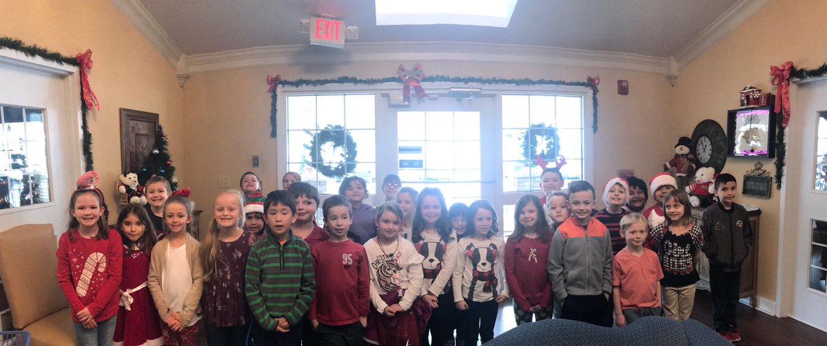 NewlandNES's tweet photo. Our 2nd graders visited the Senior center, Cranberry house and the Central office to share some Christmas cheer! Very proud of our students and teachers for serving others! https://t.co/2VqHRhhG8A