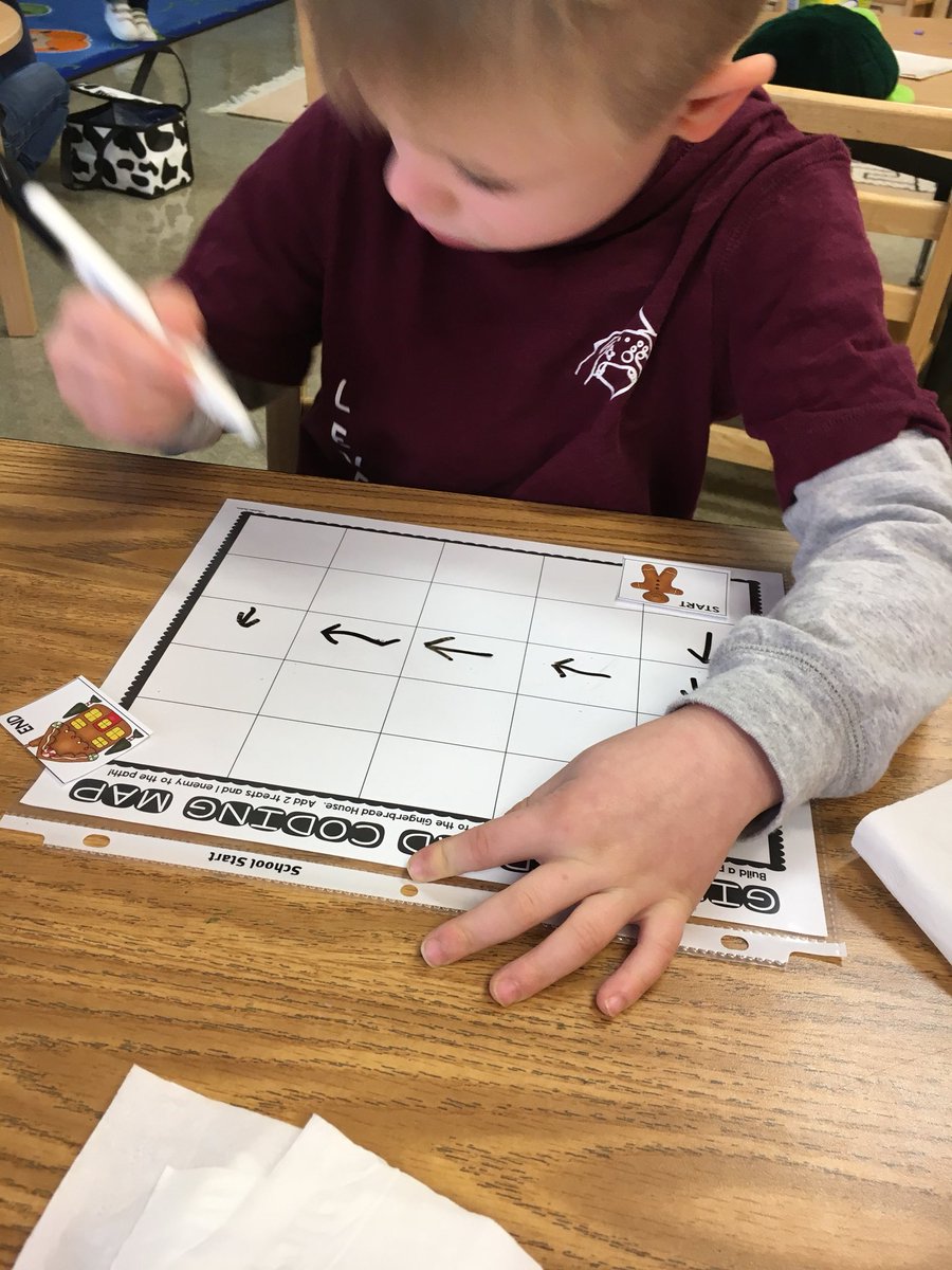 MmeKathleen's tweet photo. We rounded out our week with some #hourofcode activities. PSA: the gingerbread man made it home. @OLOPecsd #ecsdel #ECSDfaithinpires #codingink #kinderchat https://t.co/1O9sWwALZO