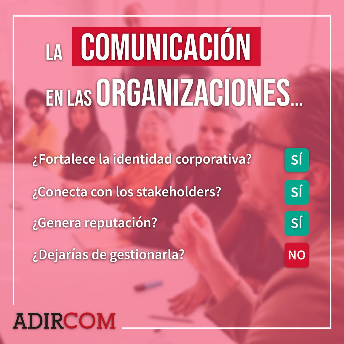adircomunica's tweet photo. La gestión estratégica de la #comunicación contribuye al logro de los objetivos organizacionales. #Referendum2018 #AdircomPerú https://t.co/Bo1lmv2VkS