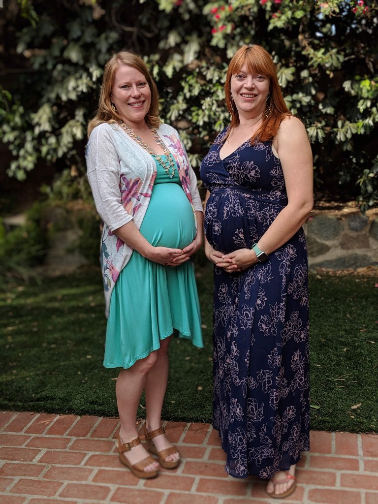 BFPpodcast's tweet photo. Our bumps are bumpin'! Here we are at Shanna's baby sprinkle, which we talk about in Ep. 22 of the BFP Podcast. https://t.co/3KEKkDXVzj #bfppodcast #bfp #pregnancy #pregnantfriends #29weekspregnant #33weekspregnant #babyshower https://t.co/IWloGlqFDj