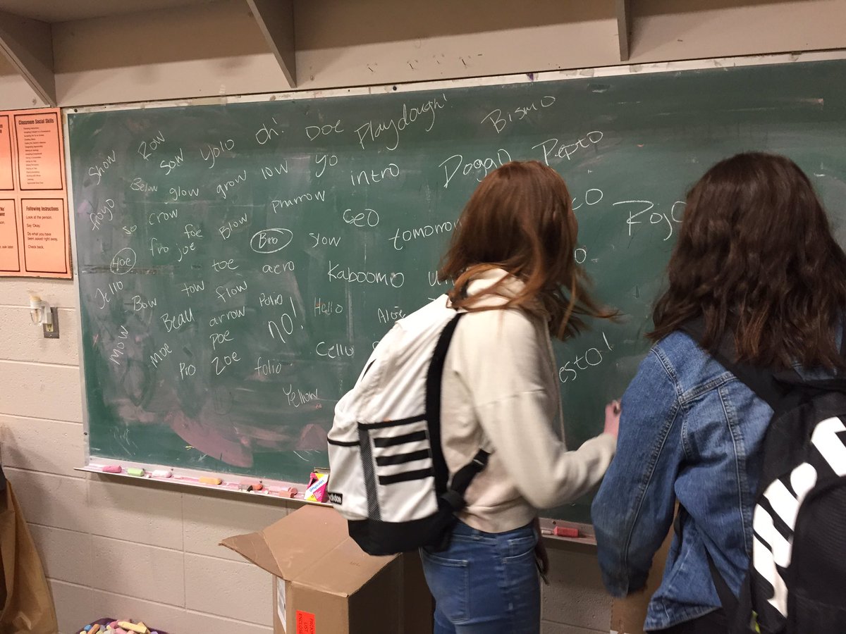 Venngirl's tweet image. Many thanks to Mr. Jamie Oliver, PSU Art Chair, for his time, knowledge and materials to demonstrate a speedy book making method. On the side, we had a lively analog version of Words With Friends happening.  #pittstate #pittstateart #phsartclub #usd250 #250dragons #purplepride