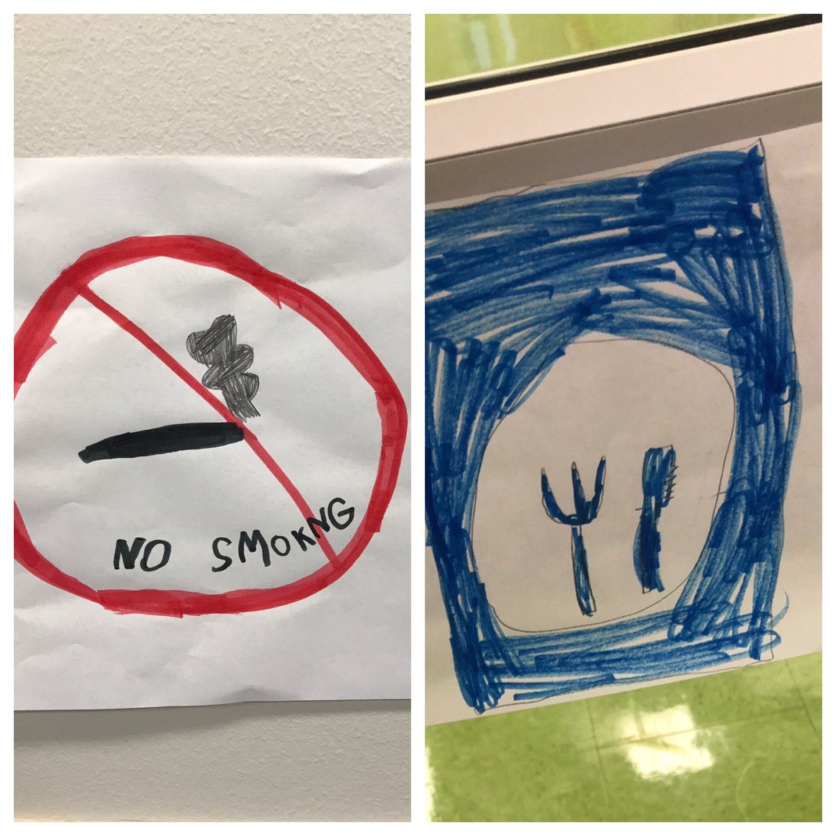 OurLittleClass's tweet photo. @ConditMonkeys’ signs around the school absolutely made my day today! #nosmoking #conditproud https://t.co/EMkbdN8o2R
